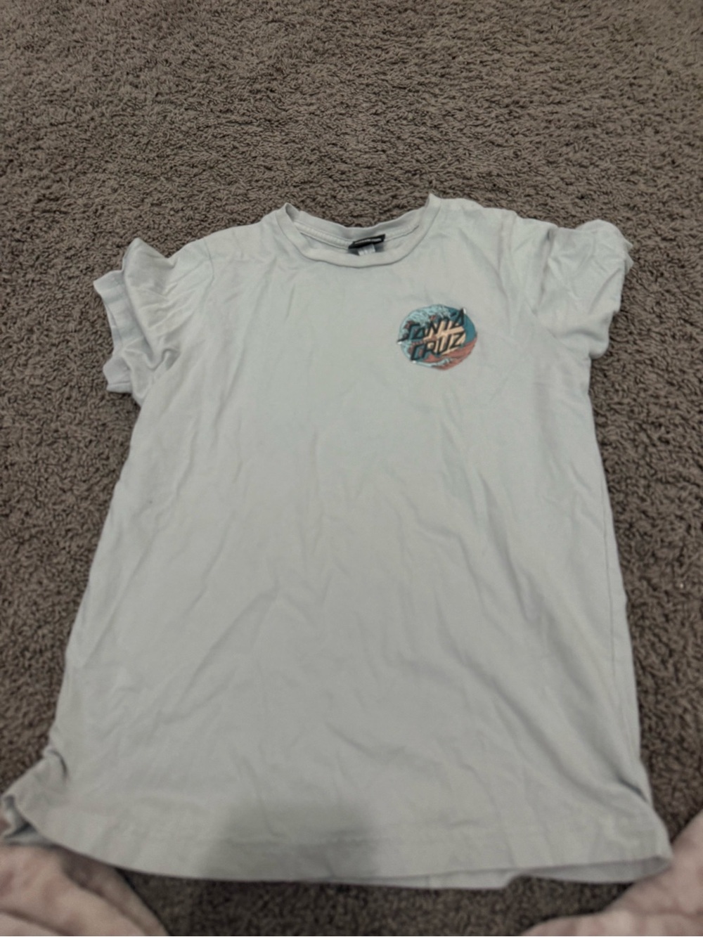 Santa Cruz Skateboards Pale Blue Logo Short Sleeve Tee